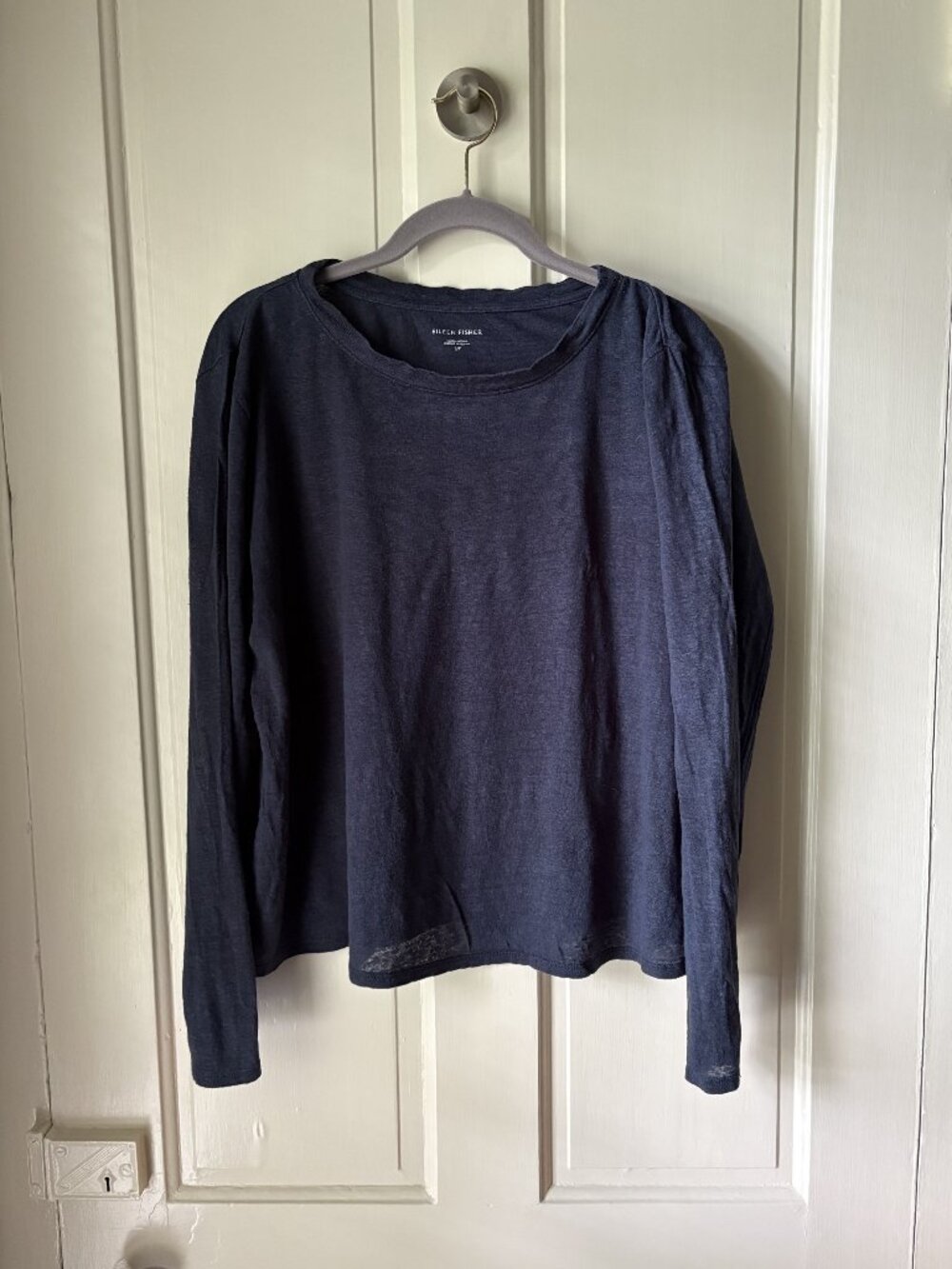 Eileen Fisher Organic Linen Long Sleeve Relaxed Fit Tee